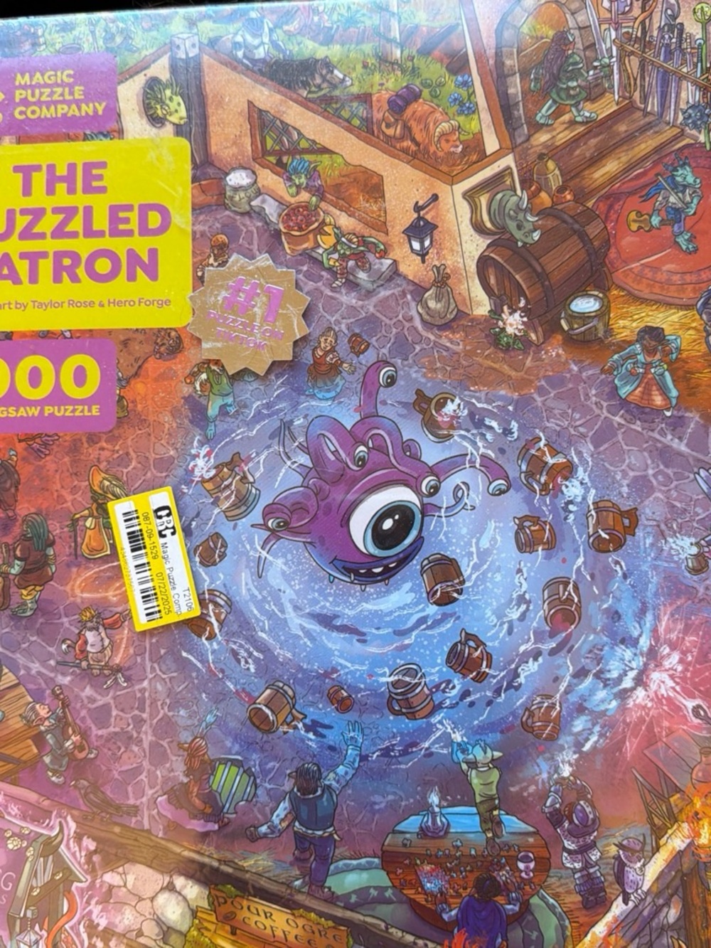 The Puzzled Patron 1000-Piece Jigsaw Puzzle - Purple by